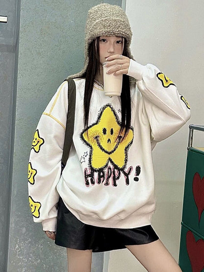 絶対流行 大人可愛い スタイルアップ効果抜群 プリント カジュアル 5色選択 パーカーE-9359