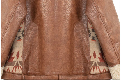 絶対流行 アバンギャルド おしゃれ度高め 切り替え 上品 Pu レザーコットンコート E-9883