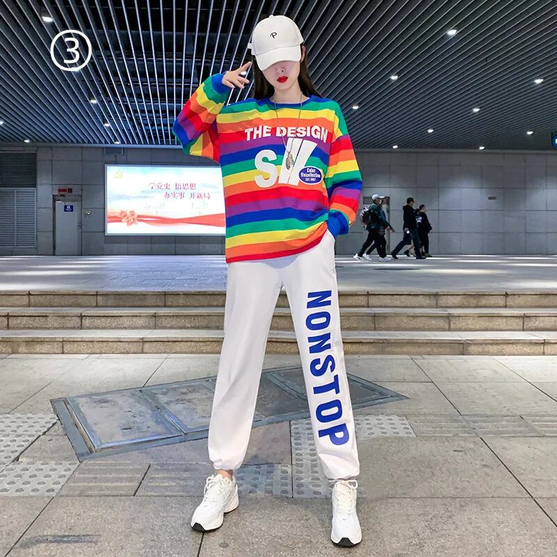 大活躍 4色選択 タイドファッション快適である スウェットE-10472