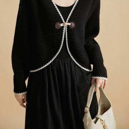 超人気 ファッション感満々 美人度アップ エレガント 全2色 ニットトップスE-9335