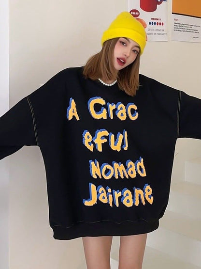 超人気 個性派 ファッション 海外トレンド 裏起毛 スウェットE-6279