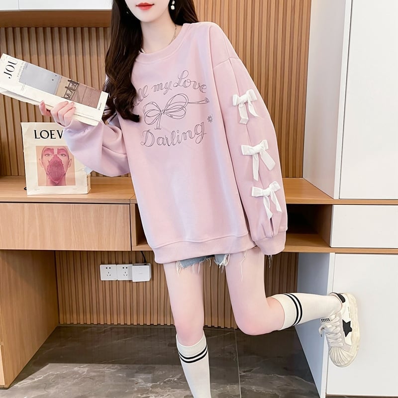 目を奪われる キュート 美人度アップ リボン 全2色 パーカーE-9631