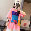 【半額！期間限定！！】ゆったりロング丈切り替え三色半袖Tシャツ＜ins-1565＞