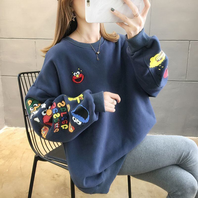 【人気商品再入荷】超人気 キュート ファッション ルーズ 男女兼用 スウェットE-6837