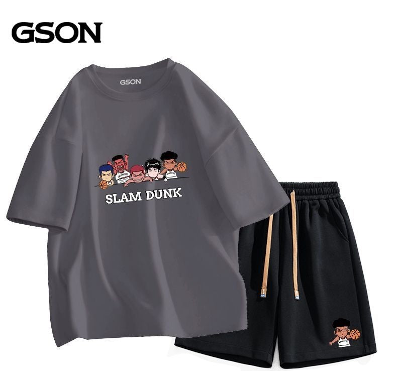 【人気ランキングNO.4】目惚れ 切り替え Tシャツ＋ショートパンツ セットアップ-A2702