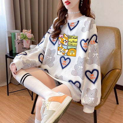 定番シンプル Eweet系可愛い 美感いっぱい 2色選択 スウェットE-10408