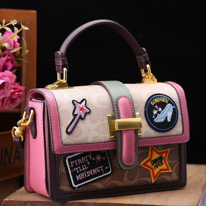 おしゃれ度高め  デザイン性抜群  カラーマッチング ランクアップさせ ショルダーバッグ メッセンジャーバッグiEf-9816