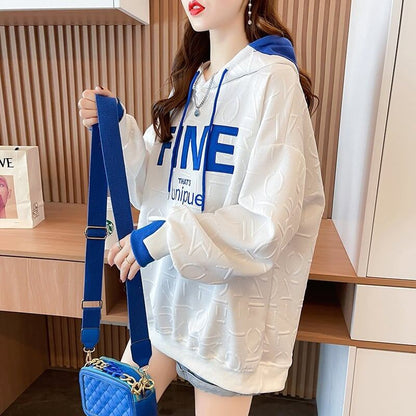 美人度アップ プリント ファッション スウェット パーカーE-3725