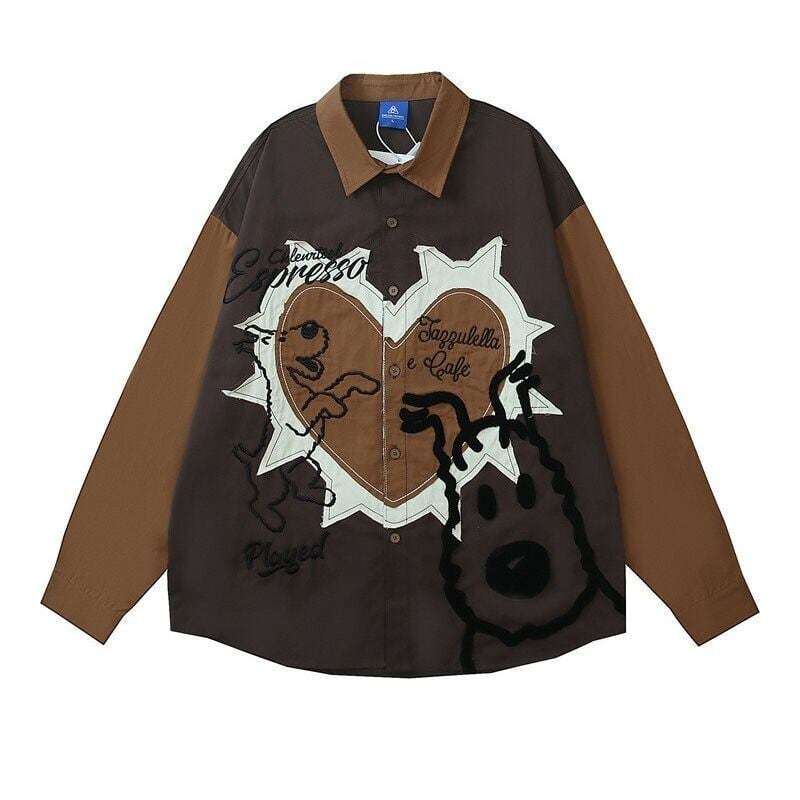 ベストセラーアイテム！ファッション感満々 切り替え アバンギャルド 2色選択 Tシャツ E-9506