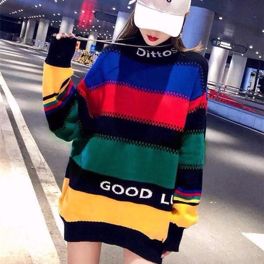 【裏起毛】絶対流行 個性派 海外トレンド セーターE-5717