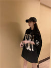 売り切れ必至 アバンギャルド 気質アップ おしゃれ度高め ルーズ 半袖 Tシャツ E-9289