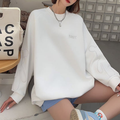 女子マスト刺?ロゴ厚手スウェット全4色E-4478