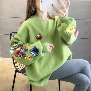 【人気商品再入荷】超人気 キュート ファッション ルーズ 男女兼用 スウェットE-6837