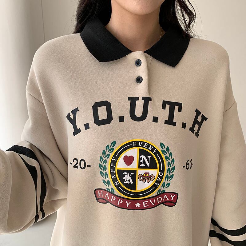 おすすめ 2色 プラスベルベット 長袖 ニット セーター E-10245