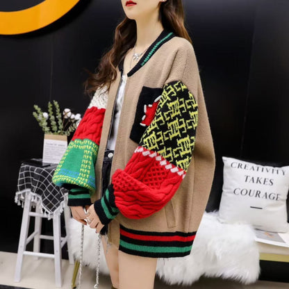 絶対欲しい 高見えデザイン 快適トップス ストライプ柄 4色選択 ニットトップスE-10025