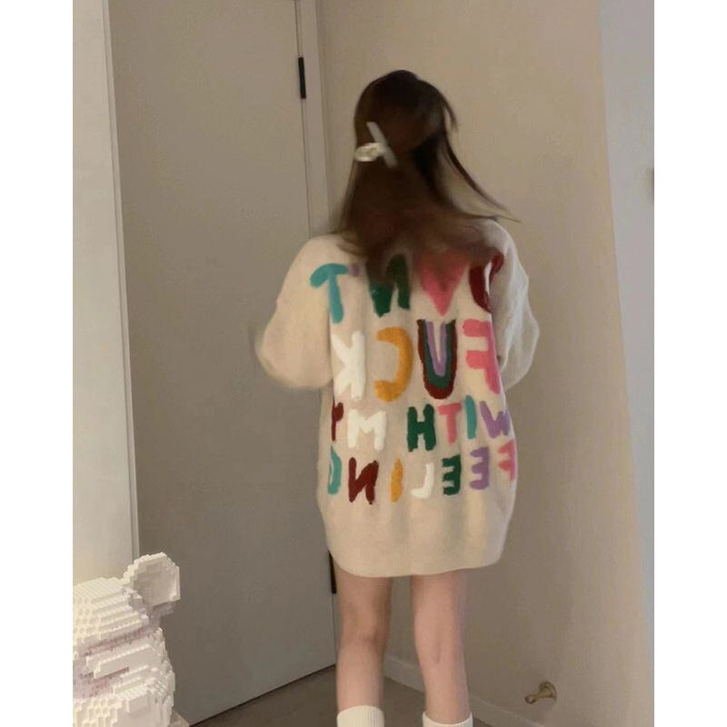 存在感抜群 韓国風ファッション トレンドアイテム カジュアル 3色選択 ニットトップスE-10642