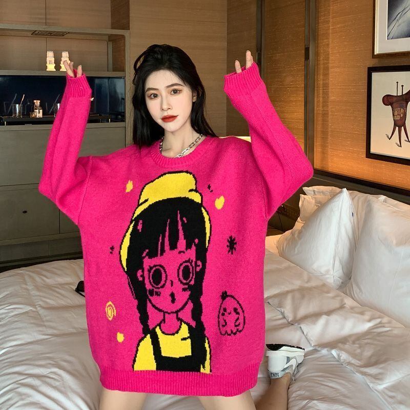 主役級の存在感！高見えデザイン  スタイルアップ ニットトップスE-9954