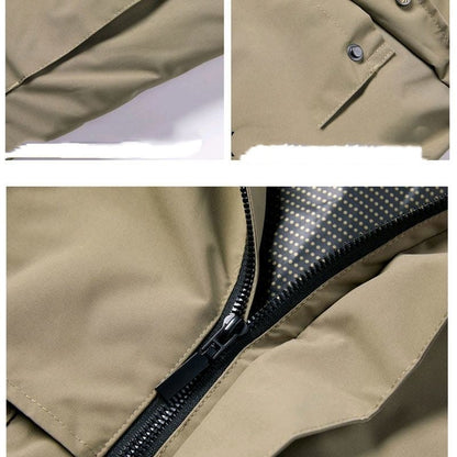 カジュアル  防寒  撥水加工 バックビッグロゴ 男女兼用 3色展開 フード付き中綿ジャケット E-12887