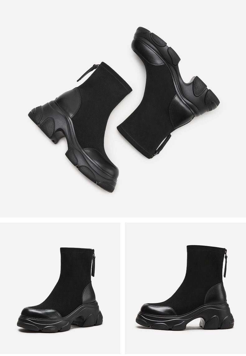 太ヒール スクエアトゥ 美感いっぱい ベルベット ローファー 革靴 2色選択可 シューズE-10386