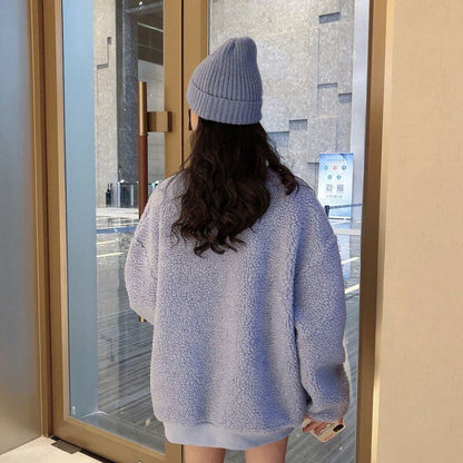 【裏起毛】好感度UP 長袖 キュート スウェット パーカー トップスE-10144