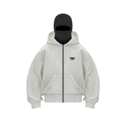 【裏起毛あり】新作 エレガント 大人の定番 忍者マスク式 3色 パーカー-A2190