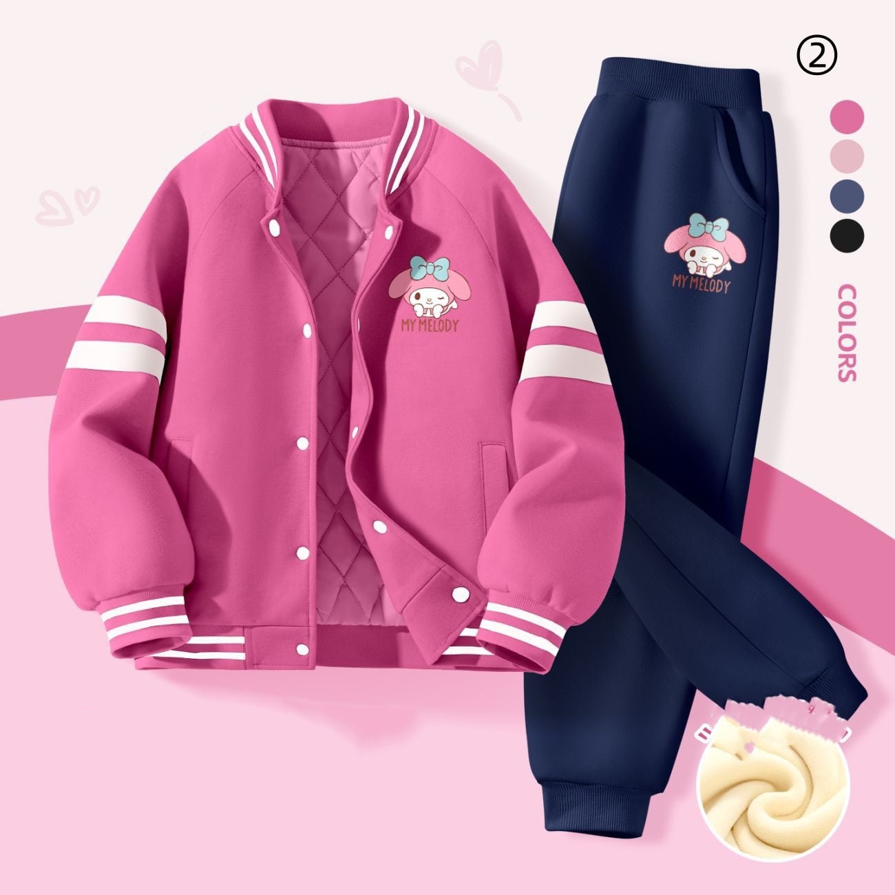 大人可愛い　 美人度アップ 気いっぱい 好感度UP セットアップ キッズ  ジャケット+パンツE-12303