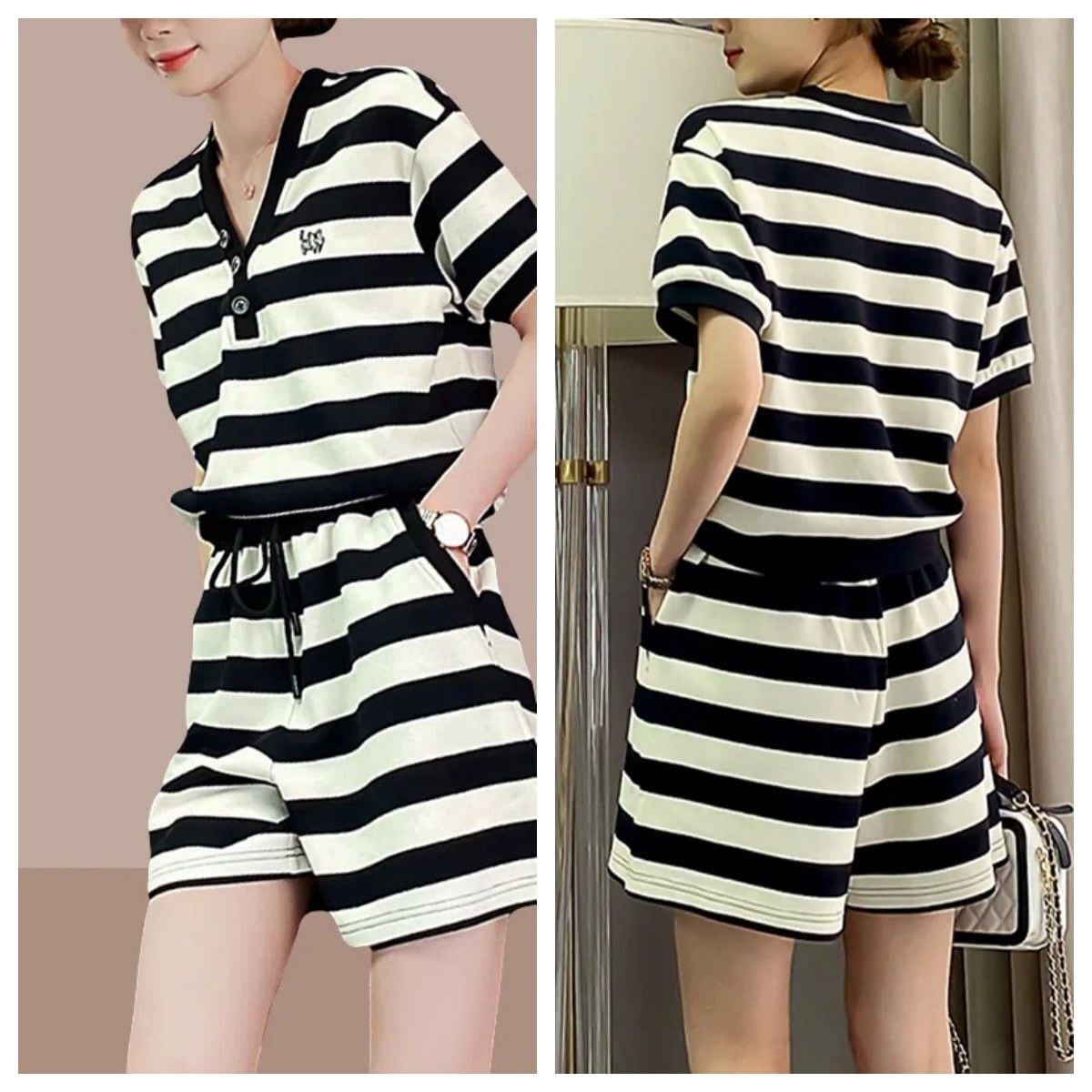 大好評 真夏も快適 定番シンプル カジュアル 半袖 Tシャツ ショートパンツ セットアップ E-9210