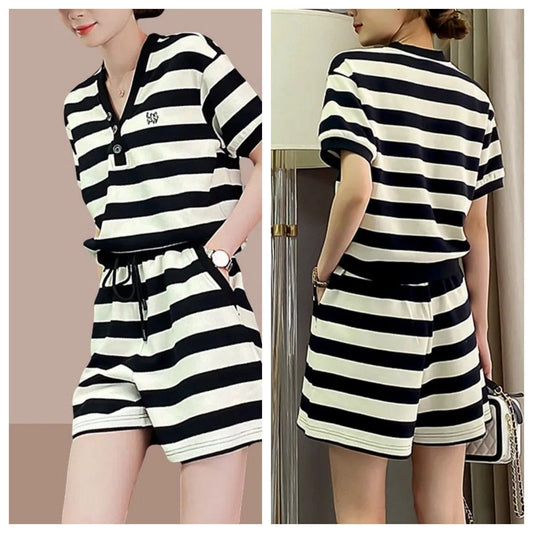 大好評 真夏も快適 定番シンプル カジュアル 半袖 Tシャツ ショートパンツ セットアップ E-9210