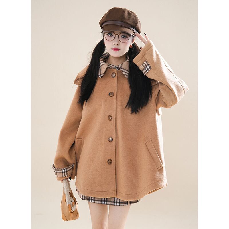 美人度アップ おしゃれ度高め 気質 ウールコート E-10128