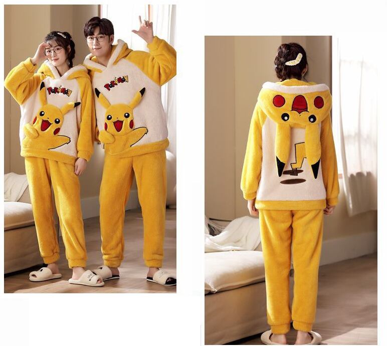 絶対欲しい 柔らかな肌触りで着心地も楽ちん！3種選択 高見えデザイン サンゴフリース カップル パジャマ E-9772