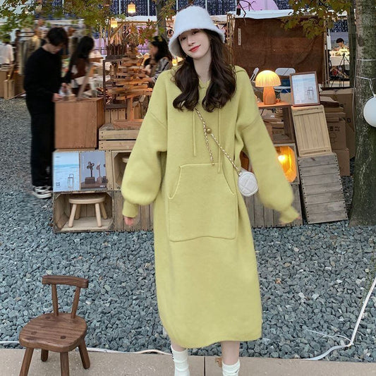 美人度アップ 4色 プラスベルベット 長袖 ニット セーター E-10217