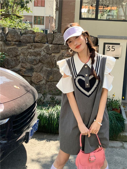 話題沸騰中 知的 美人度アップ ファッション 切り替え ワンピースE-8890
