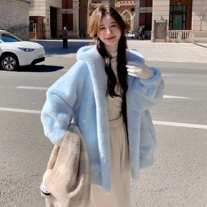絶対欲しい 美人度アップもこもこボア厚手 5色 フェイクファーコートE-12383