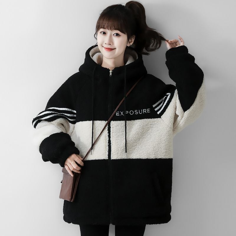 数量限定  カジュアル ファッションラムスキンコートE-5529