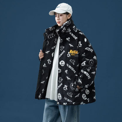 超人気 シンプル 海外トレンド ラムウールコート Etand ネック/フード付き E-5633