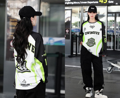 売れ筋 カジュアル 組み合わせやすい プリント 3色選択 スウェットE-10716