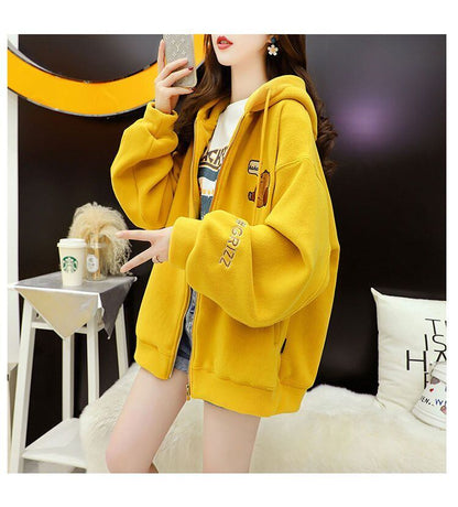 超人気 キュート 快適トップス カジュアル 刺繍 2色選択 フリース コート ボアジャケットE-9807