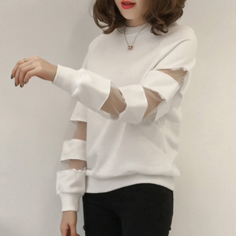 【人気商品再入荷】合わせやすい ラウンドネック デイリー 無地 切り替え スウェット パーカーE-2128