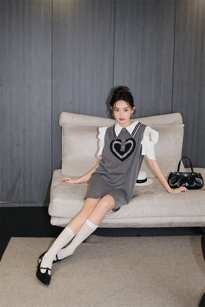 話題沸騰中 知的 美人度アップ ファッション 切り替え ワンピースE-8890