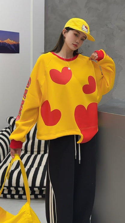 個性派 キュート  柔らかくて優しい印象  カジュアル   4色 スウェット  E-12206