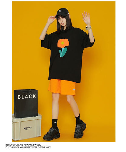 超人気上質 シンプル 半袖Ｔシャツⅹパンツセット<ins-8126>