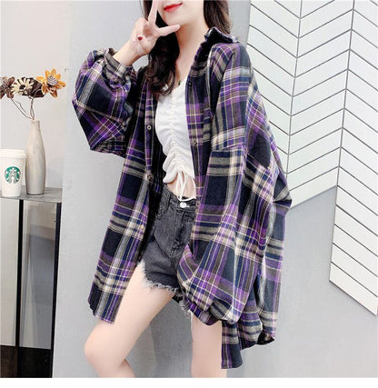 定番シンプル チェック柄 アクティブも綺麗も叶う シャツ E-9235