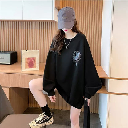 着心地抜群 プリント 女性力を高める スウェット パーカーE-3777