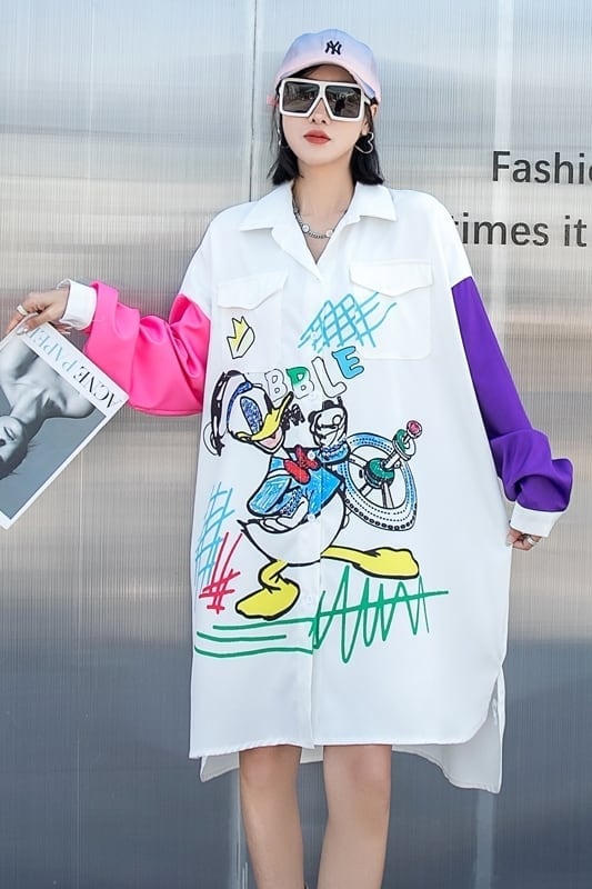 話題沸騰中！！！  アバンギャルドロングスタイル シャツE-5143