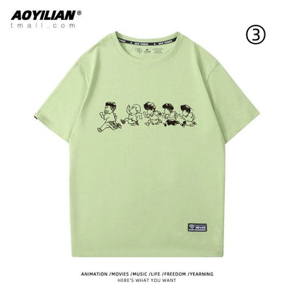 好感度UP　絶対流行　着回し力抜群　おすすめ プリントロゴ 半袖 Tシャツ-A2469