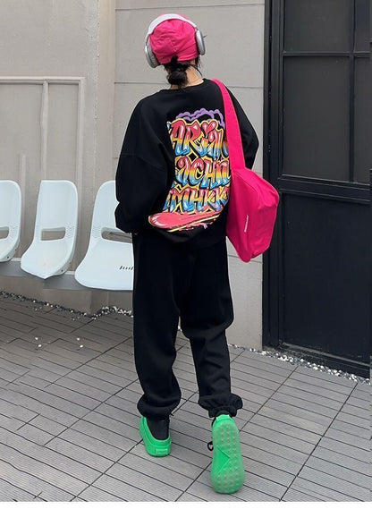 スタイルアップ効果抜群 プリント 高見えデザイン 2色選択 パーカー＋ショートパンツ セットアップE-9443