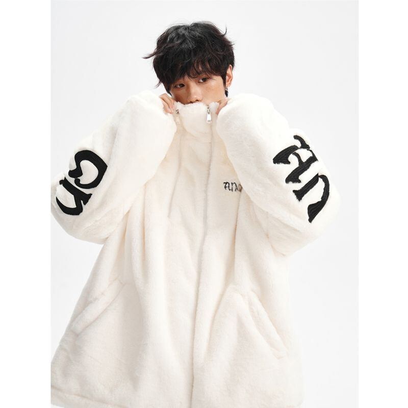 大好評 刺?ロゴ もこもこボア 3色展開 ジャケットE-12584