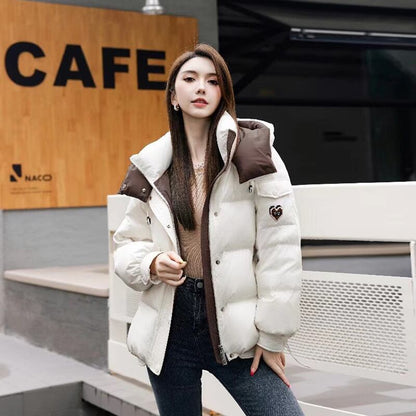 好感度UPファッション 3色選択 スタイルアップ フード付きジッパーコート E-10023