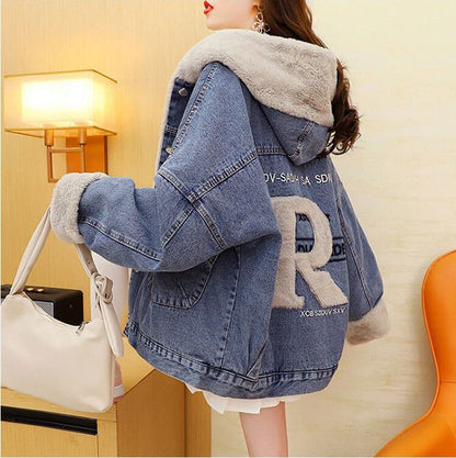 【裏起毛】大活躍 上質 ファッション 裏起毛暖かい デニムジャケットE-5713