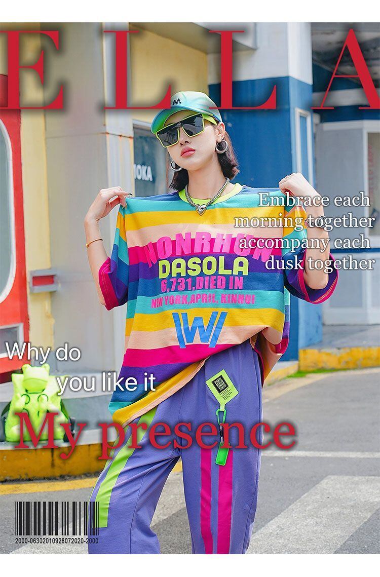 大活躍 ファッション 超人気 個性派 ルーズ 半袖シャツE-6758